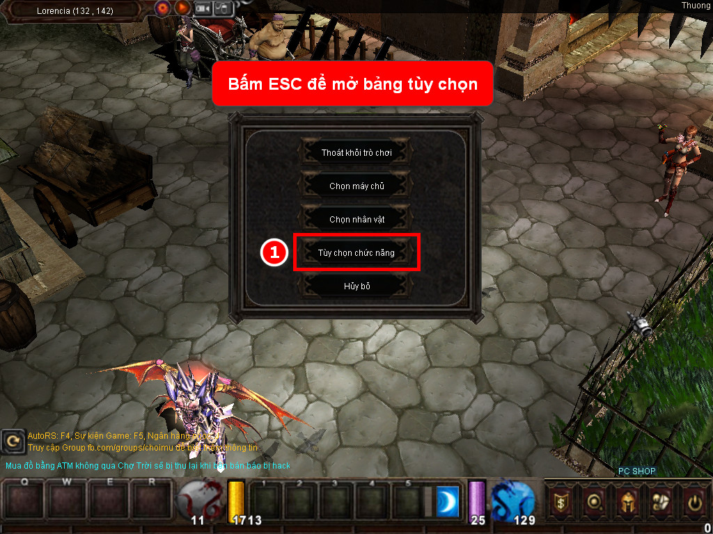 Chức năng chính của Game MU Thiên Thần